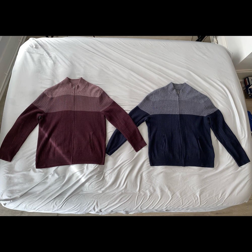 MEN'S BUSINESS CASUAL ZIP-UP SWEATERS
(Size XL)